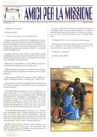 AMICI PER LA MISSIONE 11 - dicembre 2001 con inserto