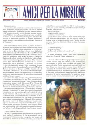 AMICI PER LA MISSIONE 14 - marzo 2003