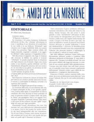 AMICI PER LA MISSIONE 16 - dicembre 2004