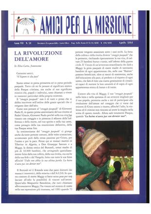AMICI PER LA MISSIONE 20 - aprile 2006