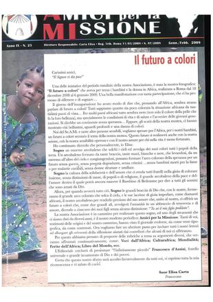 AMICI PER LA MISSIONE 25 - gennaio-febbraio 2009