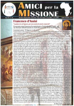 AMICI PER LA MISSIONE 39 - luglio-settembre 2012