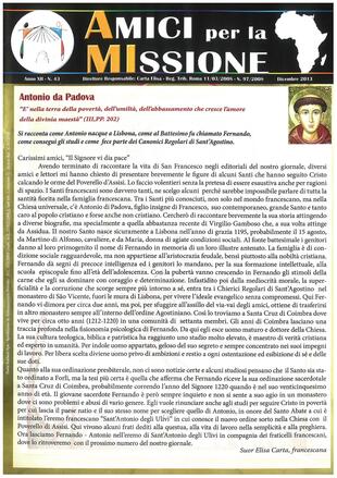AMICI PER LA MISSIONE 43 - dicembre 2013