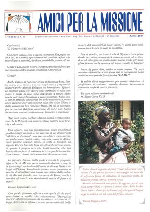 AMICI PER LA MISSIONE 9 - aprile 2001